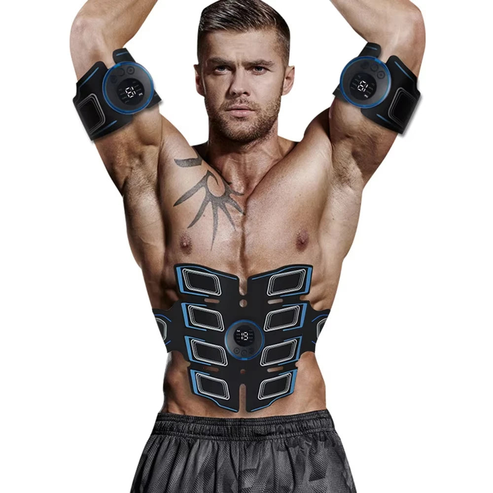 USB Rechargeable Portable Electronic Training Belt Abdominal Muscle Trainer Fitness Exercise Massager for Core Strength