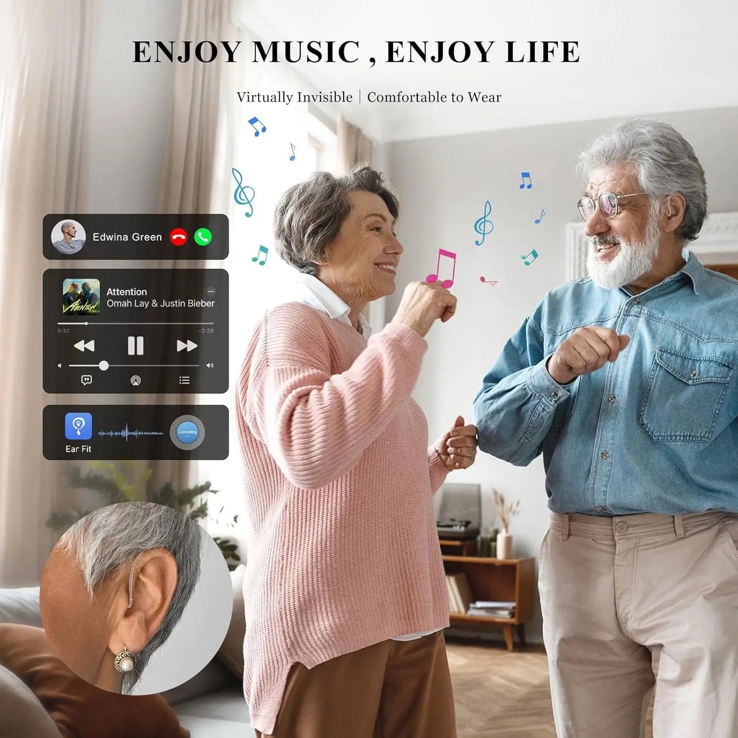 Hearing Aid with Bluetooth 16 CHANNEL Hearing Aids Rechargeable for Deafness High Quality with Noise Cancelling audifonos