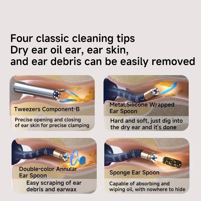 New Original Bebird EarSight Plus I35R Visual Ear Cleaner Earpick Bendable HD Clipable Tweezers All-in-1 Ear Rod Earwax Removal