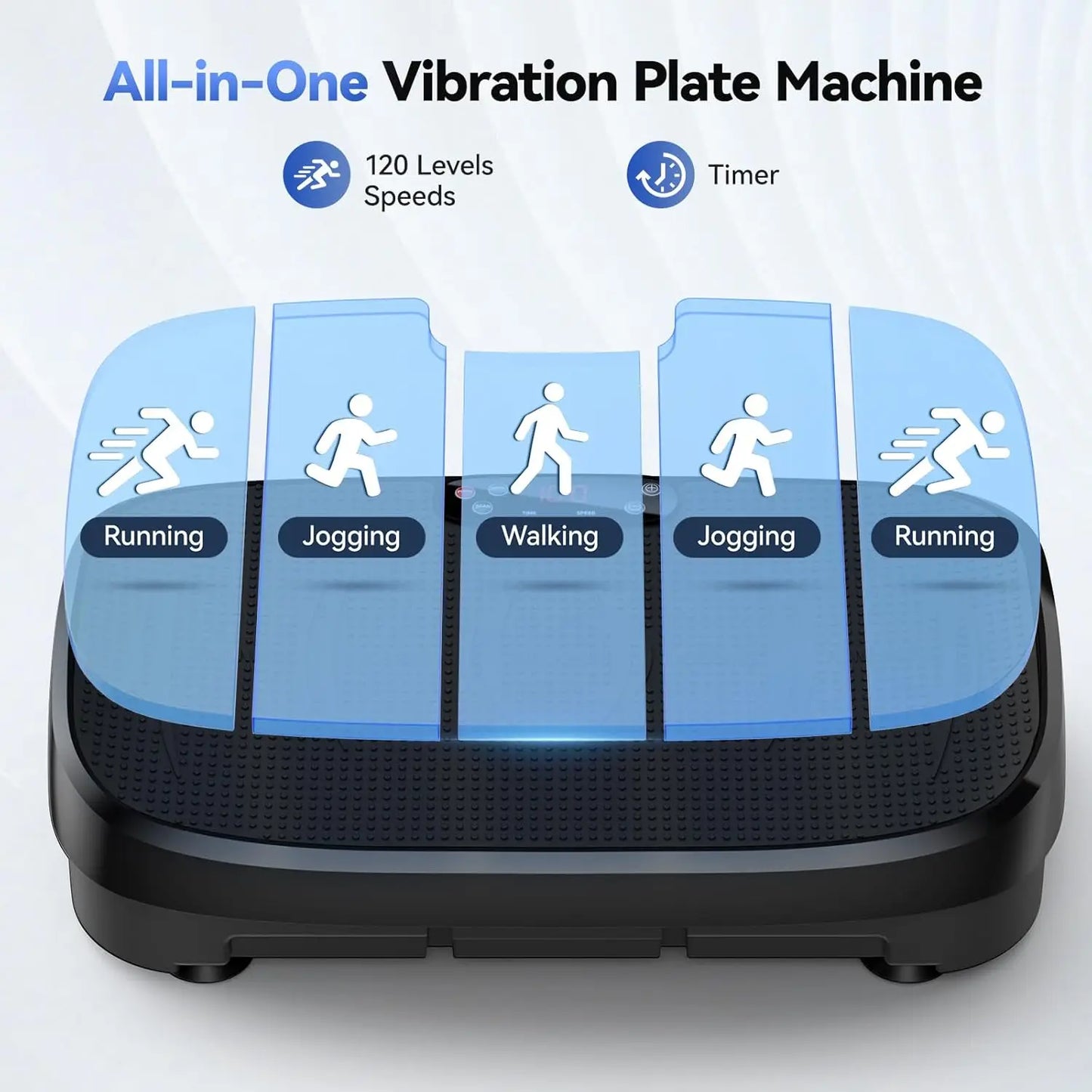 Vibration Plate Fat Burning Fitness Platform Whole Body 120 Levels Home Gym Equipment Weight Loss Muscle Relax Exercise Board