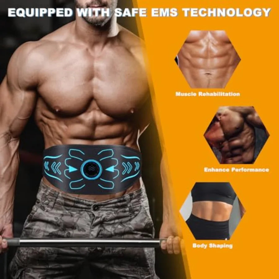 Electronic Muscle Stimulator 8 Modes Fitness Equipment for Men Women Full Body Workout Abdominal Toning Recovery Training with