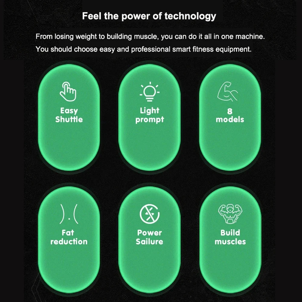 USB Rechargeable Portable Electronic Training Belt Abdominal Muscle Trainer Fitness Exercise Massager for Core Strength
