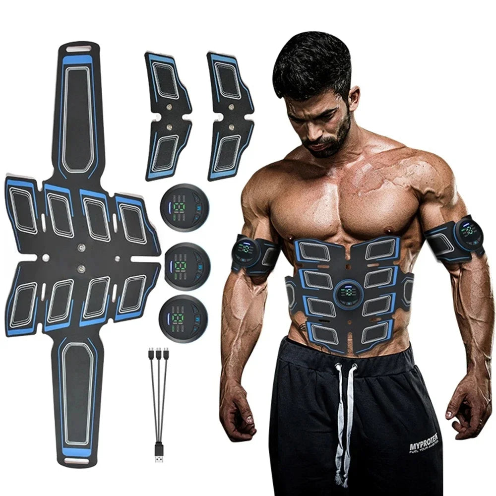 USB Rechargeable Portable Electronic Training Belt Abdominal Muscle Trainer Fitness Exercise Massager for Core Strength