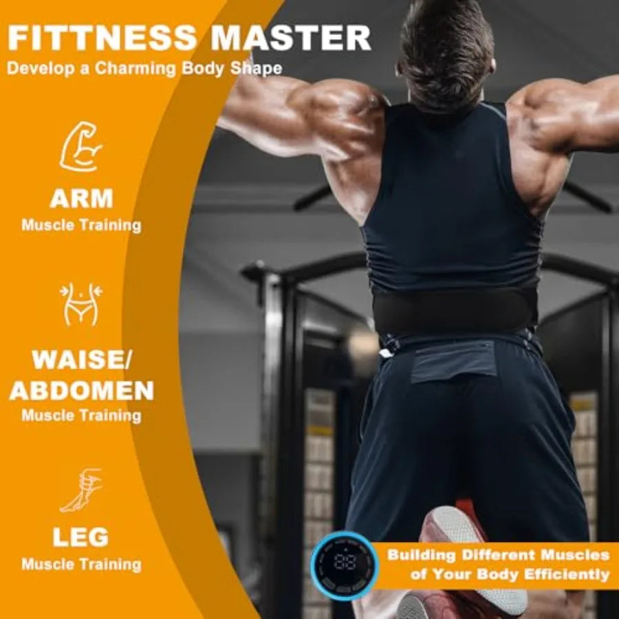 Electronic Muscle Stimulator 8 Modes Fitness Equipment for Men Women Full Body Workout Abdominal Toning Recovery Training with